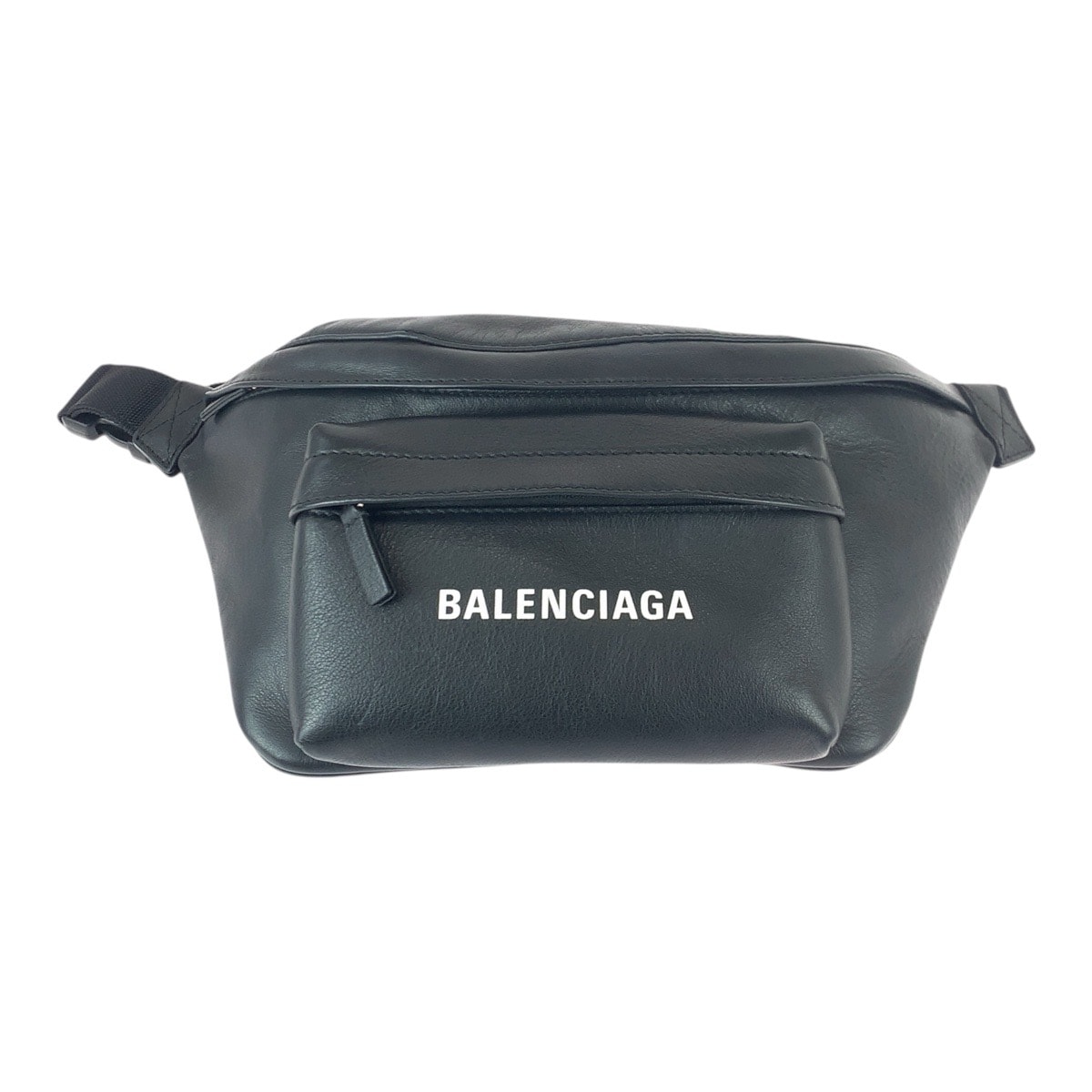 美品 BALENCIAGA バレンシアガ エブリデェイ ブラック ホワイト シルバー金具 レザー ボディバッグ ウエストポーチ バムバッグ 600128 【中古】