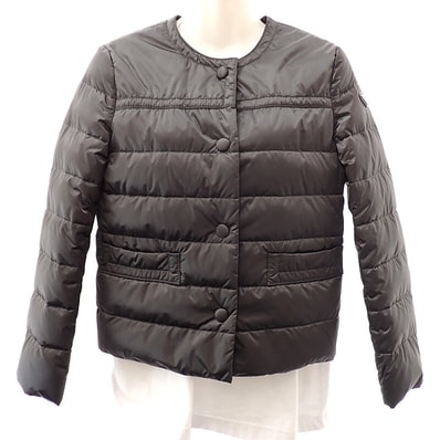 プラダ PRADA ノーカラー 38 29B831_R152_1DAB ダウンジャケット ナイロン グレー レディース【中古】【ABランク】