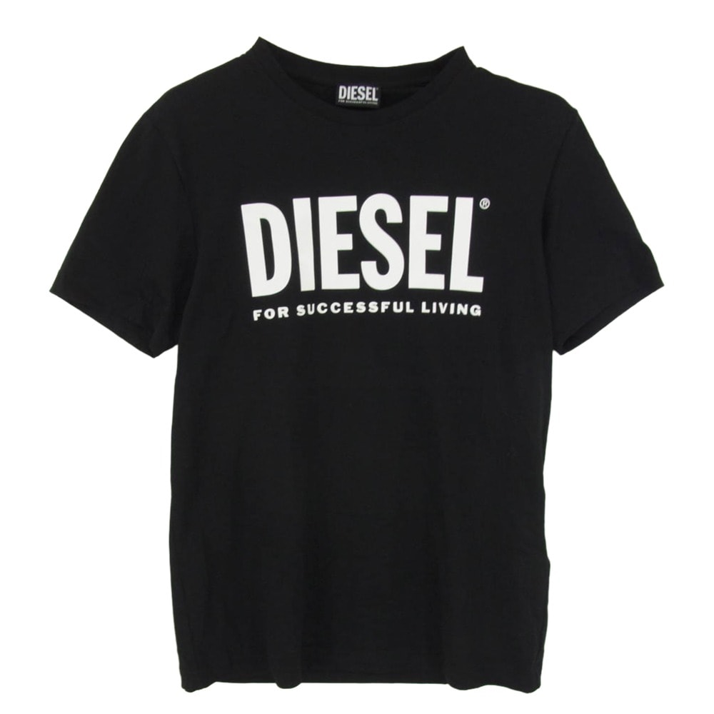 DIESEL ディーゼル T-DIEGOS-ECOLOGO ロゴ 半袖 Tシャツ ショートスリーブ カットソー ブラック系 S【中古】