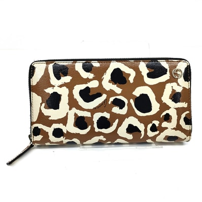 【値下げ】GUCCI グッチ インターロッキングG ジップアラウンドウォレット 長財布 309705 レザー マルチカラー レディース【中古】