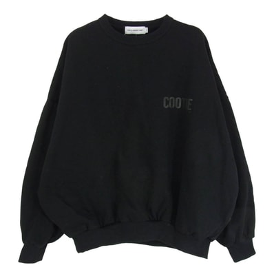 COOTIE クーティー スウェット 25AW CTE-25A320 Chubby Sweat Crew オーバーサイズシルエット T/Cバルキー糸 クルーネック ラバーロゴ スウェット ブラック系 M【中古】