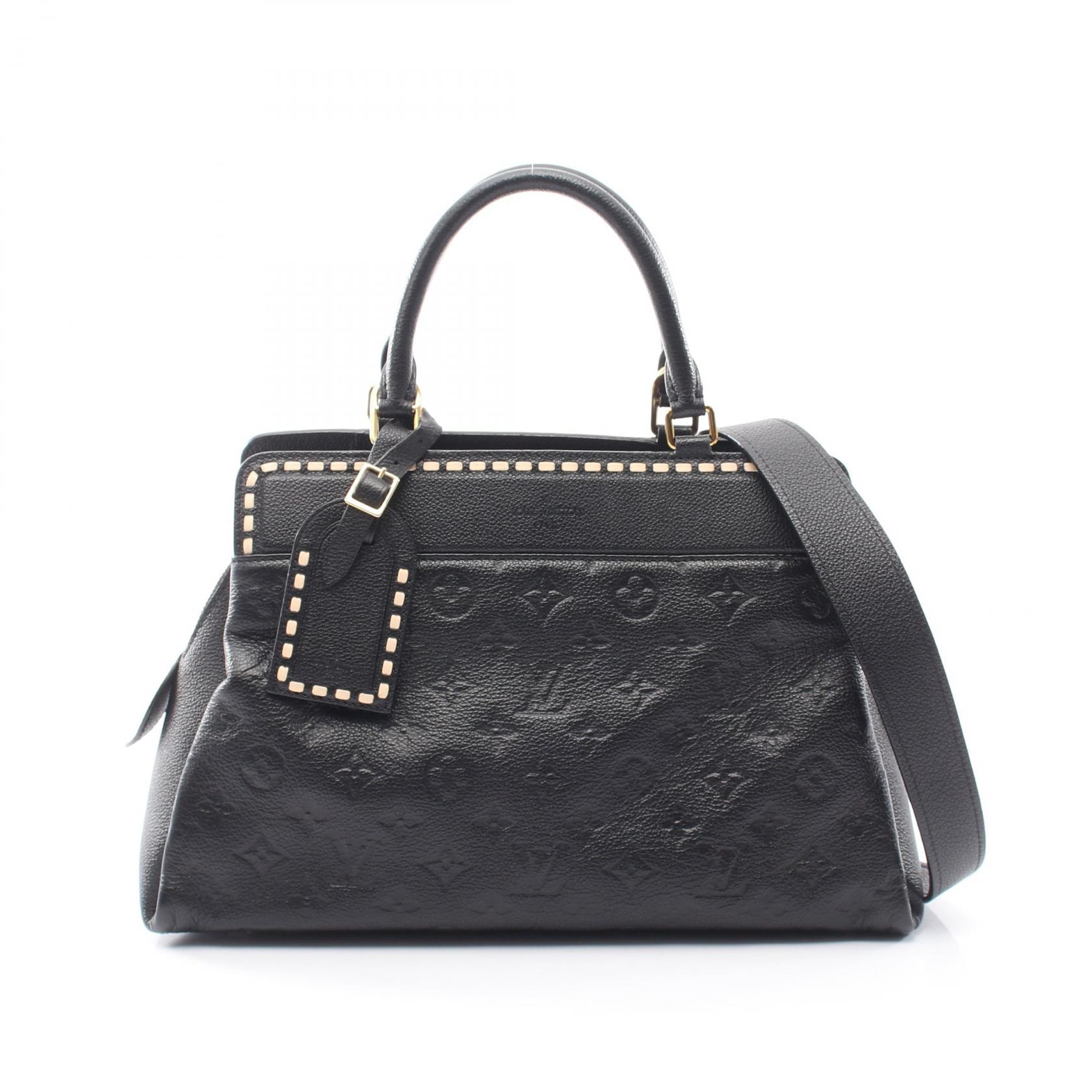 ルイ・ヴィトン LOUIS VUITTON ヴォージュMM 2WAY ハンドバッグ バッグ レザー モノグラム・アンプラント ノワール レディース ブラック系 M41491 【中古】
