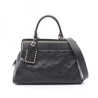 ルイ・ヴィトン LOUIS VUITTON ヴォージュMM 2WAY ハンドバッグ バッグ レザー モノグラム・アンプラント ノワール レディース ブラック系 M41491 【中古】
