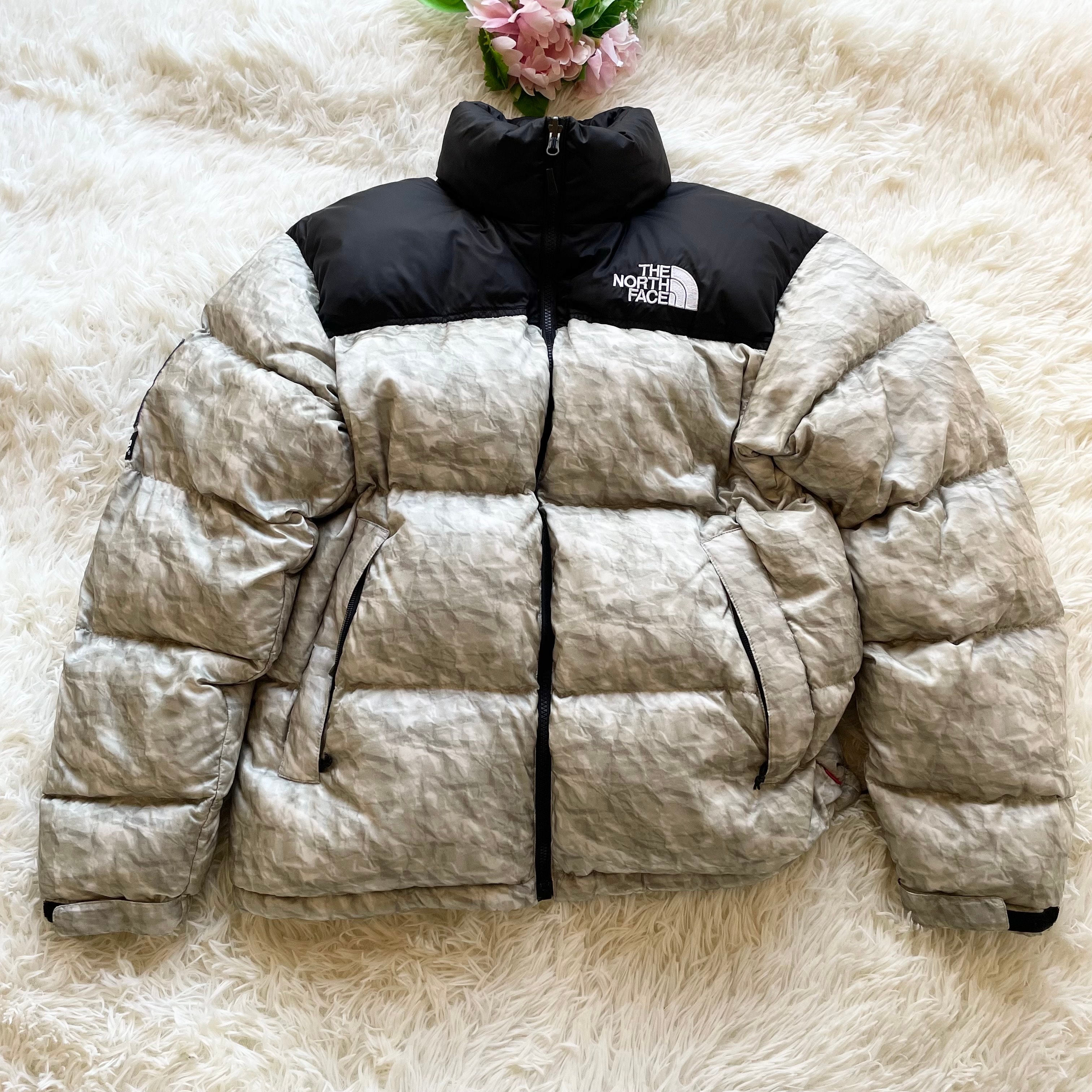 Supreme x The North Face Nuptse Jacket "White Paper Print"