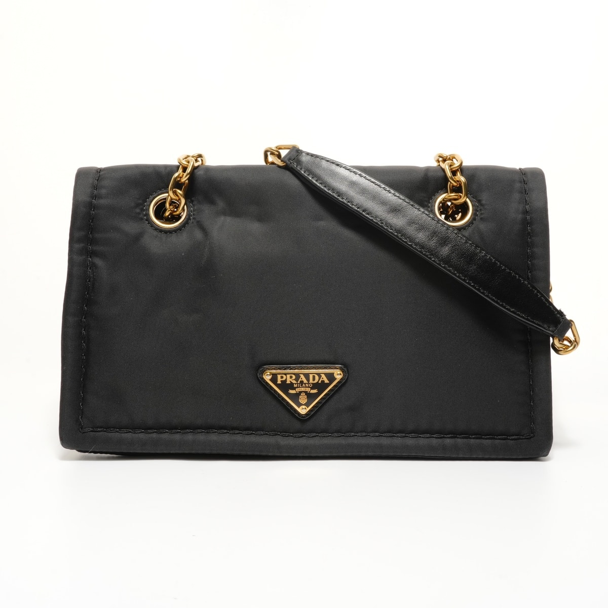 プラダ PRADA ナイロン チェーン ショルダーバッグ【中古】