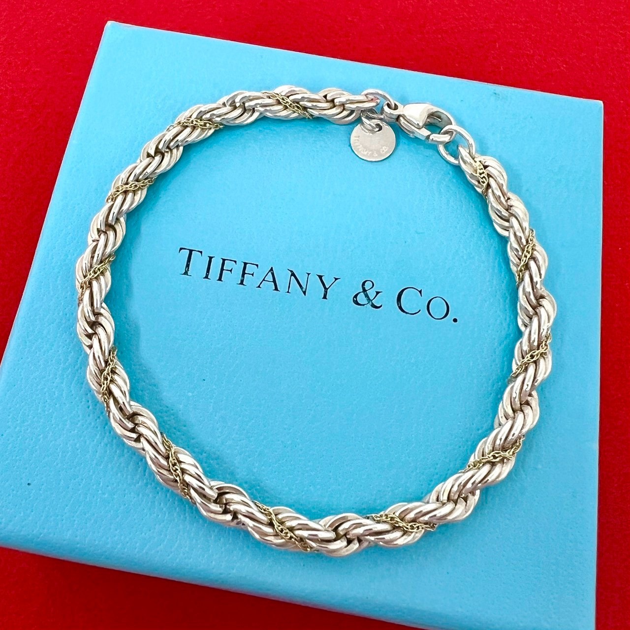 TIFFANY&Co. ティファニー ツイストロープ ブレスレット シルバー925 K18イエローゴールド ブレスレット シルバー
 73263