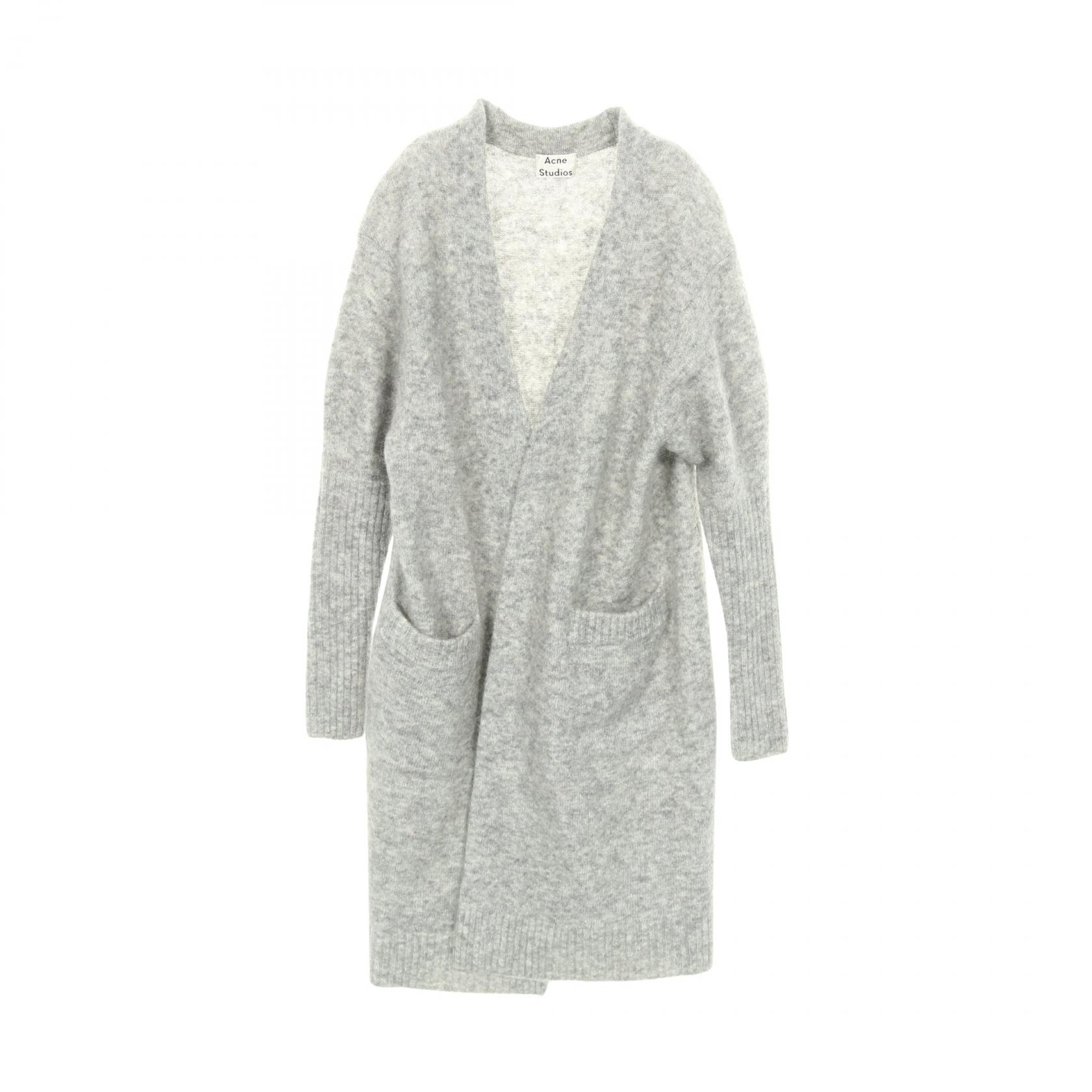 アクネストゥディオズ ACNE STUDIOS ロング カーディガン 衣料品 トップス モヘヤ レディース グレー系 【中古】