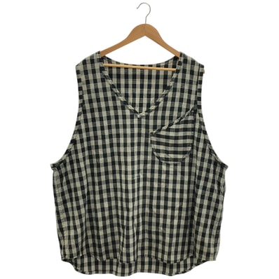ポータークラシック ブラック×ホワイト コットン PALAKA PULLOVER VEST/パラカプルオーバーベスト 3