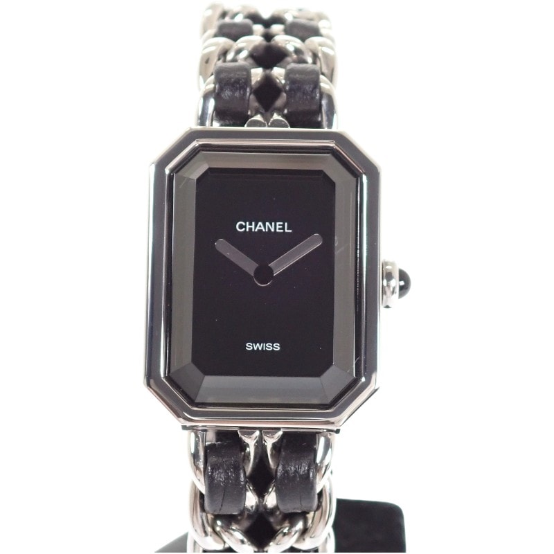シャネル CHANEL プルミエール M H0451 腕時計 ステンレススチール クオーツ ブラック文字盤 レディース【中古】【Aランク】