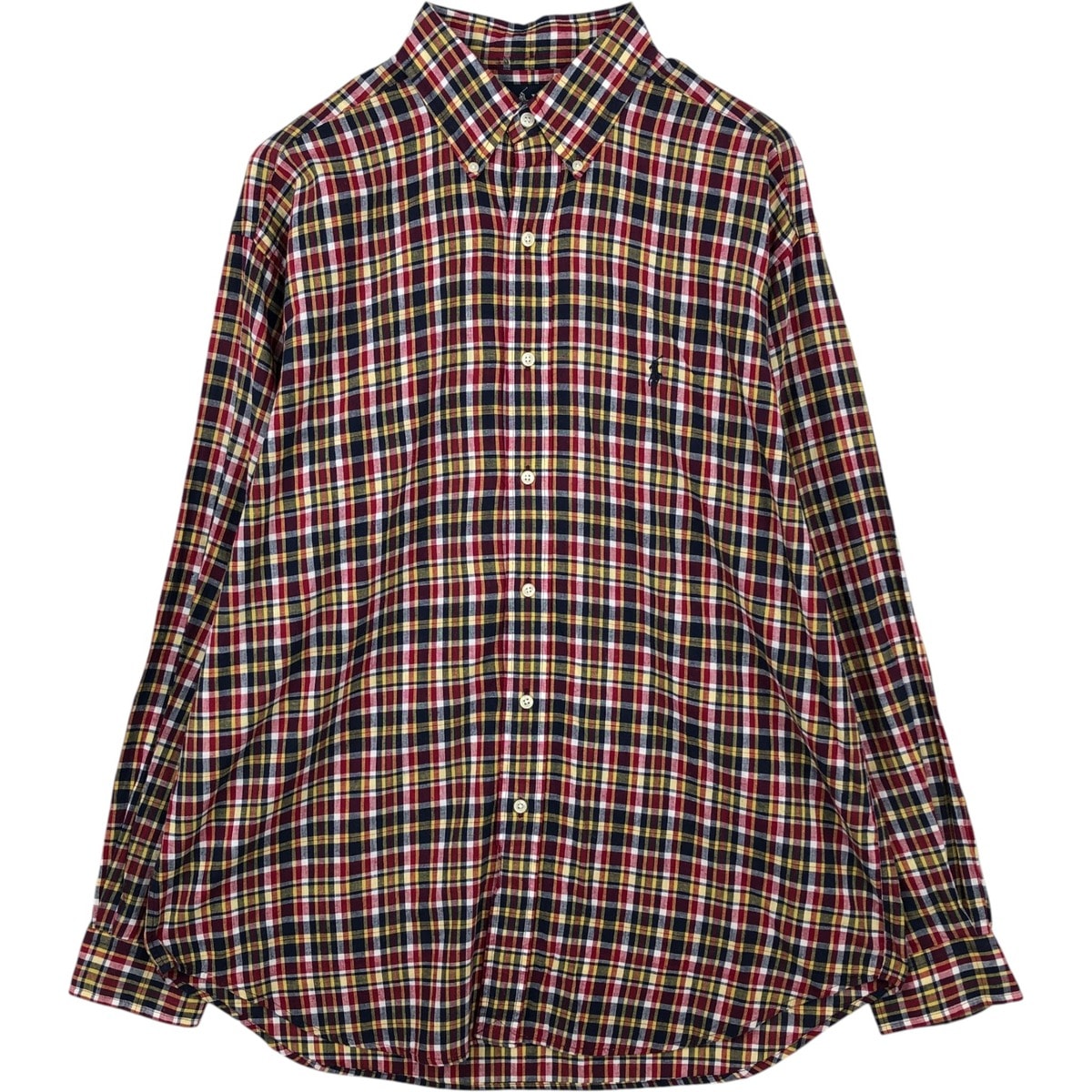 古着 ラルフローレン Ralph Lauren BLAKE 長袖 ボタンダウンチェックシャツ メンズL相当/eaa622249