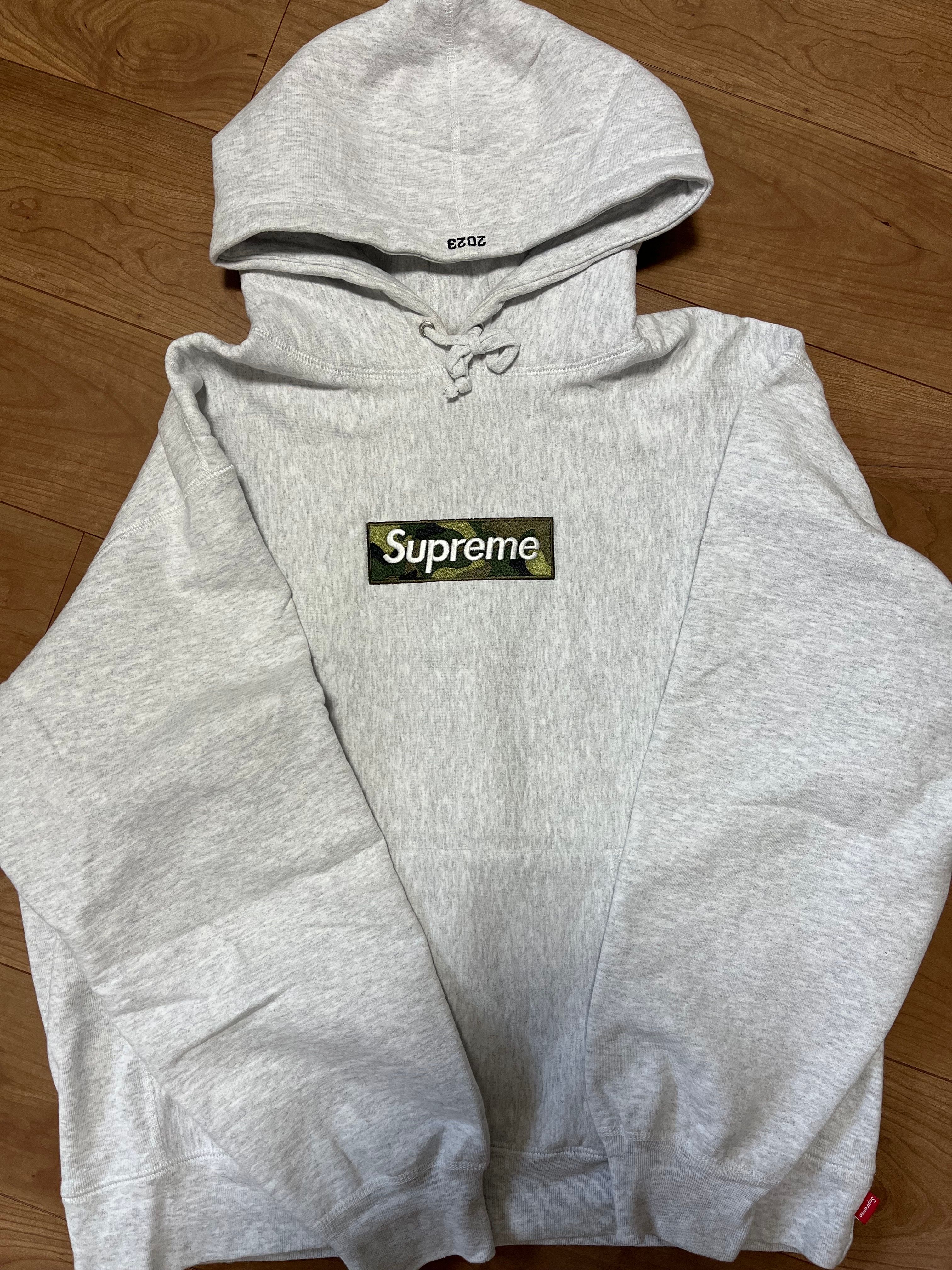 Supreme Box Logo Hooded Sweatshirt "Ash Grey" (23FW)