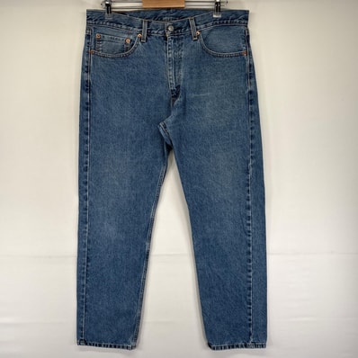 古着 リーバイス Levi's デニム パンツ Gパン 505 ジッパーフライ ジーンズ テーパード 5ポケット W36 L32 ブルー系 メンズ