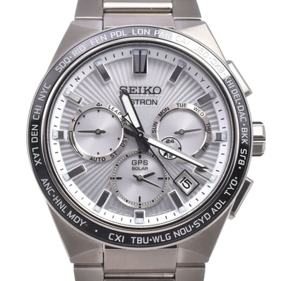 セイコー SEIKO SBXC117/5X53-0BV0 アストロン シルバー ソーラー GPS衛星電波 メンズ 美品 箱・保証書付き 腕時計 N#150692