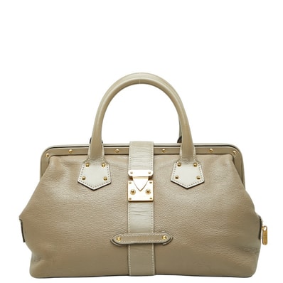 ルイ ヴィトン スハリ アンジェニューPM ハンドバッグ ヴェローヌ グレージュ レザー レディース LOUIS VUITTON 【中古】