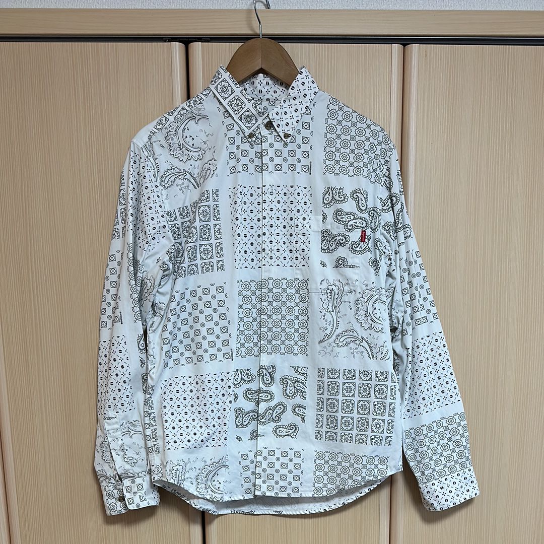 シュプリーム　ペイズリー柄シャツ
