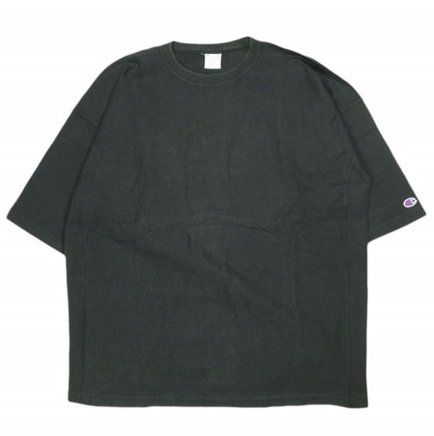 Champion x monkey time チャンピオン モンキータイム 別注 REVERSE WEAVE TEE リバースウィーブ オーバーサイズTシャツ C8-M368 XL BLACK 半袖 コットン トップス g24340