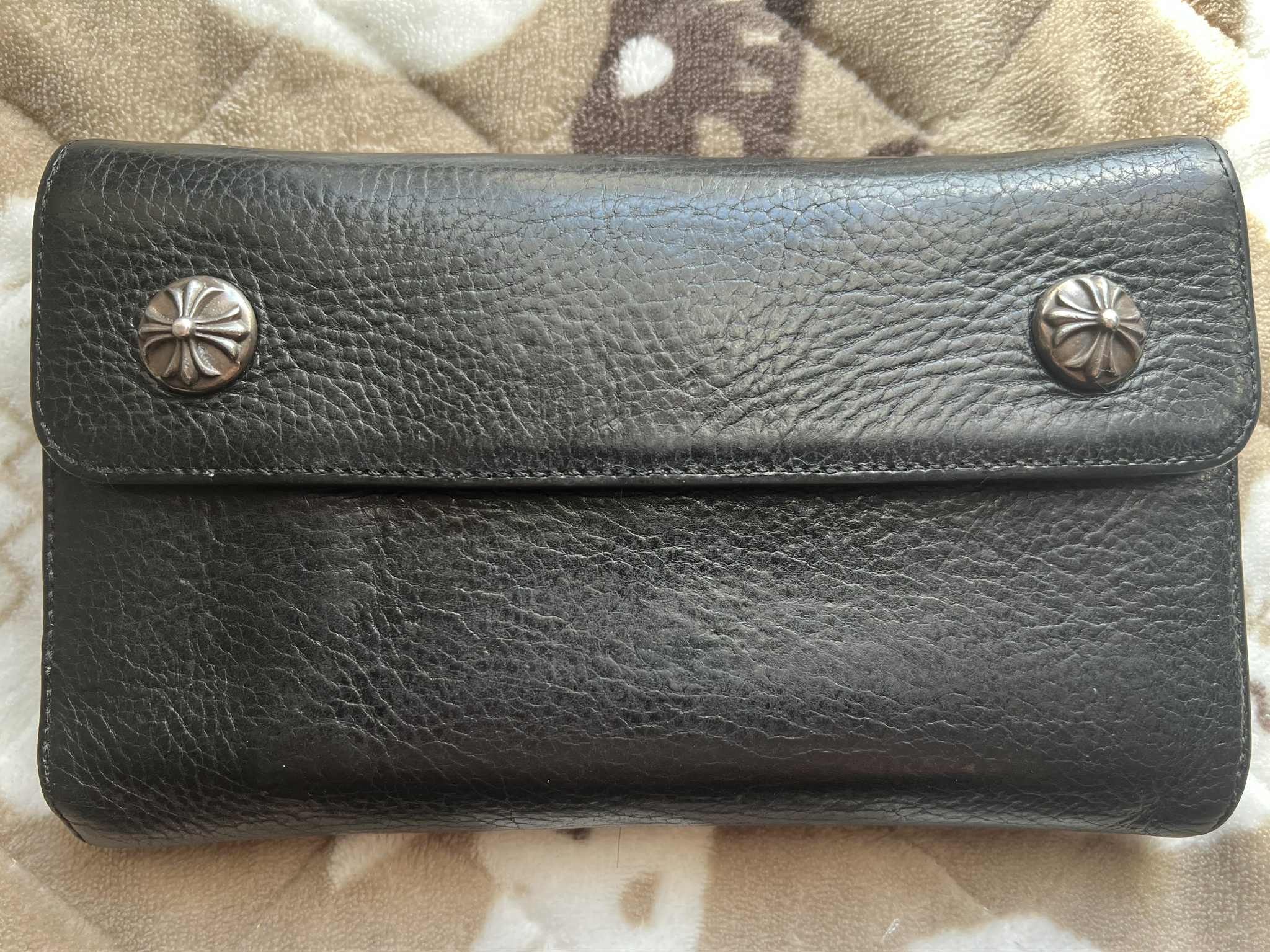 Chrome Hearts Wave Wallet Leather "Black"