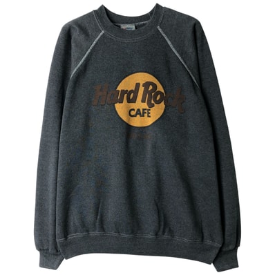古着 90年代 ヘインズ Hanes HARD ROCK CAFE ハードロックカフェ アドバタイジング スウェットシャツ トレーナー USA製 メンズXL相当 ヴィンテージ/eaa613794