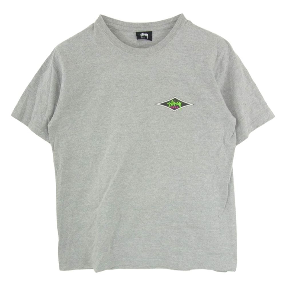 STUSSY ステューシー GEAR ショーンフォント バックプリント Tシャツ 半袖カットソー グレー系 M【中古】