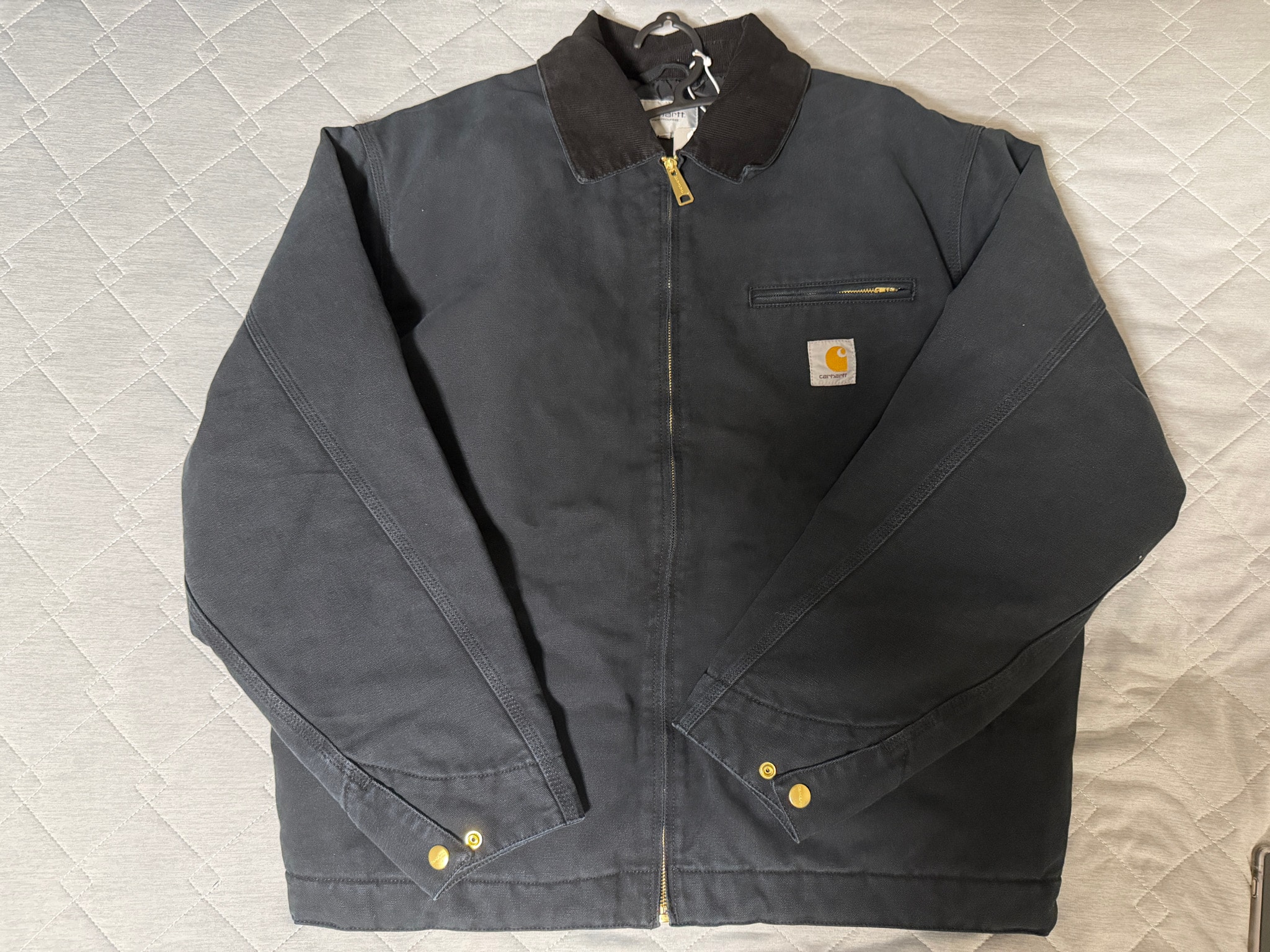 Carhartt WIP OG Detroit Jacket "Black/Black(Stone Canvas)"