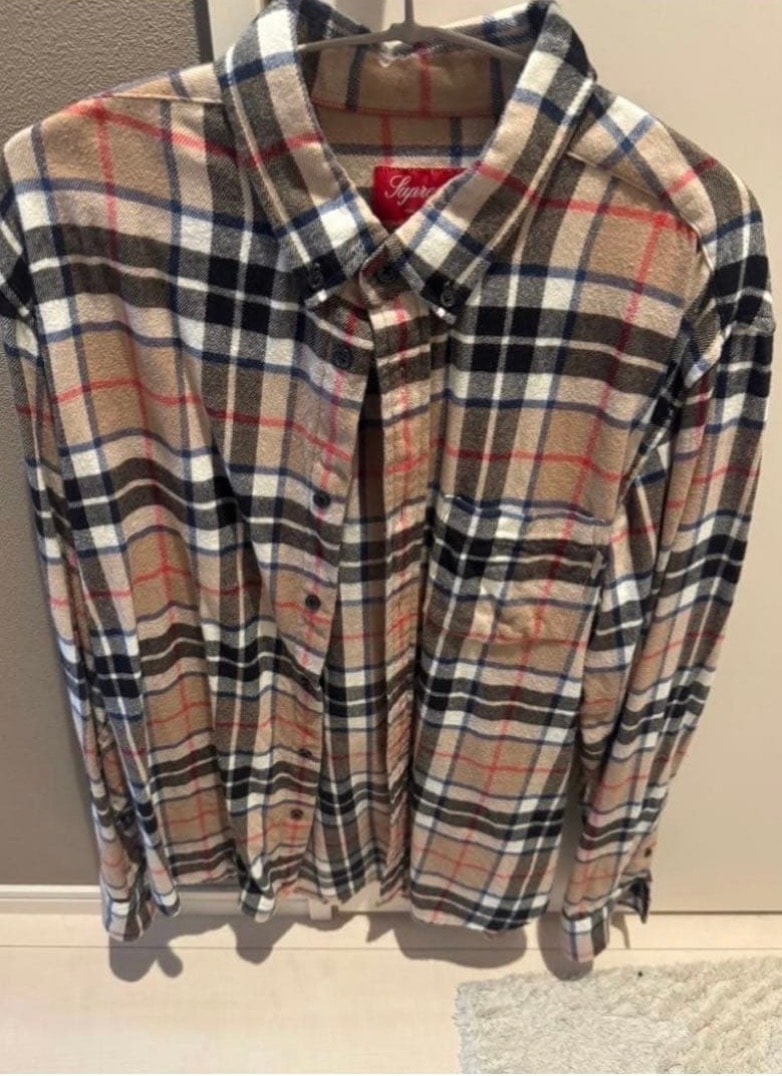 Supreme Tartan L/S Flannel Shirt "Tan"