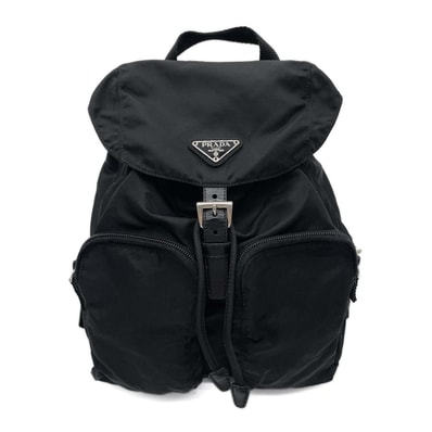PRADA プラダ トライアングル ロゴ 三角プレート リュック・デイパック
バックパック ナイロン レザー テスート ポコノ ブラック レディース
【中古】