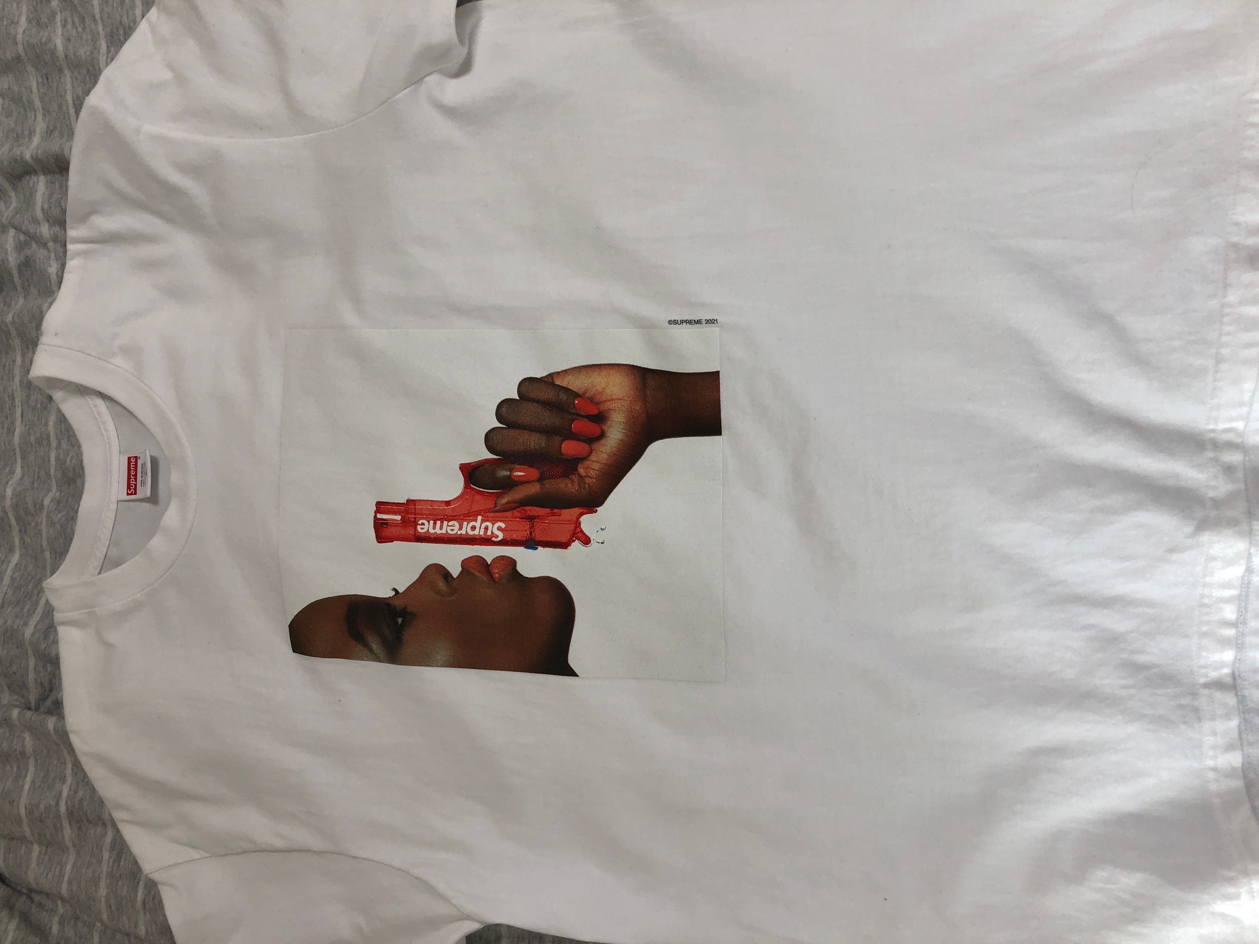 Supreme Water Pistol Tee "White"