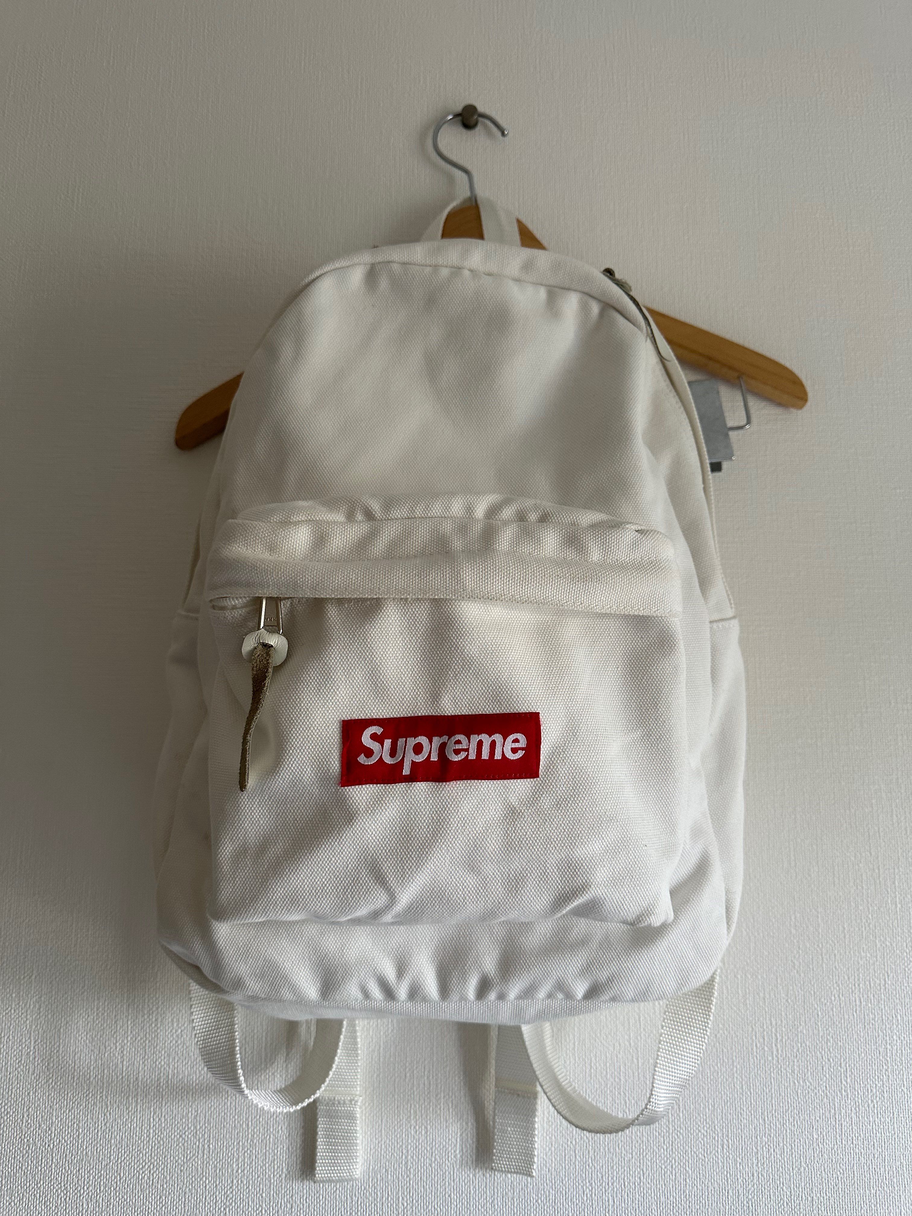 Supreme Canvas Backpack "White"