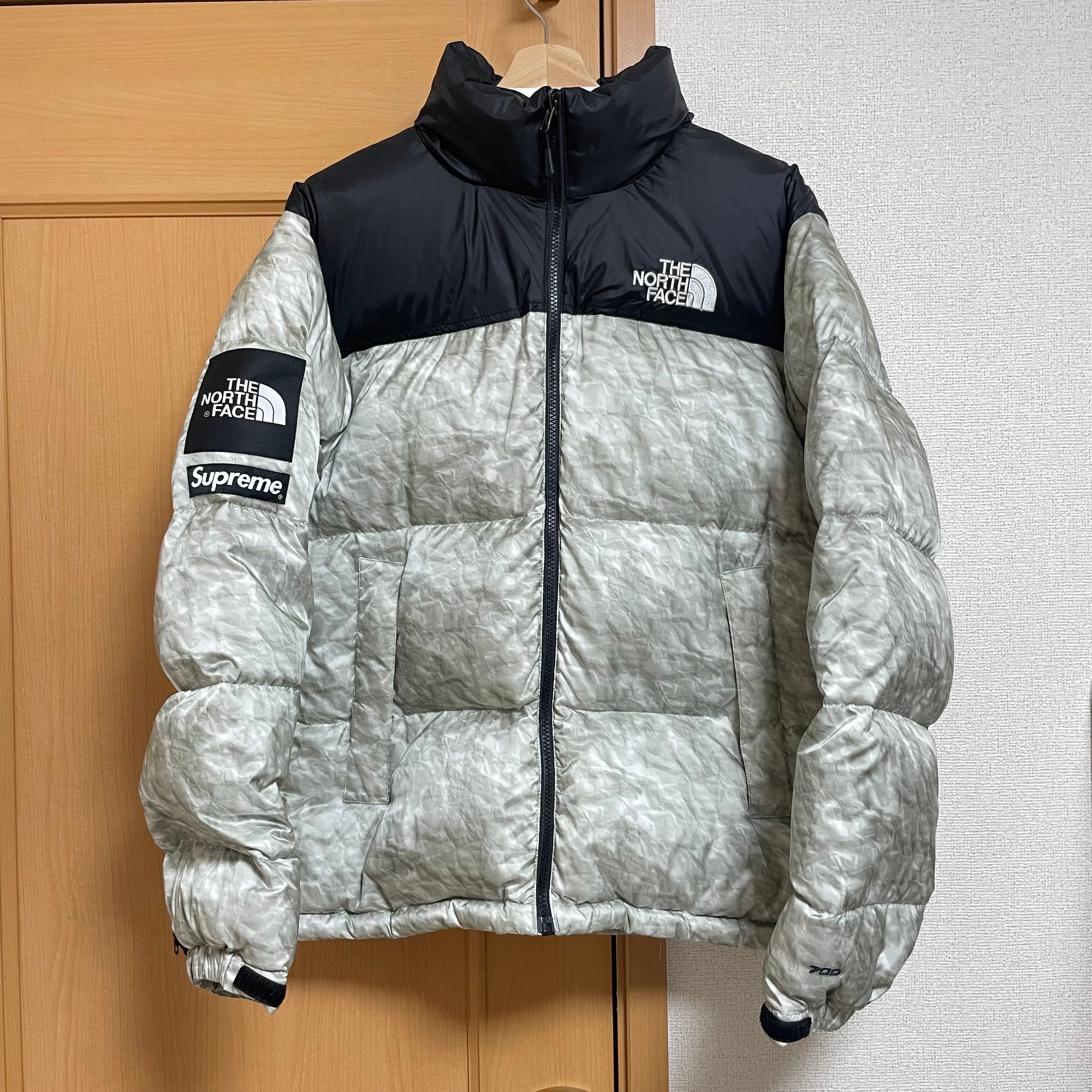Supreme x The North Face Nuptse Jacket "White Paper Print"