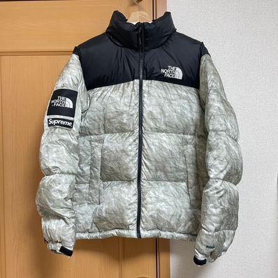 Supreme x The North Face Nuptse Jacket "White Paper Print"
