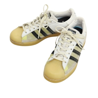 【中古】アディダス adidas スーパースター GX2887 レザー スニーカー ホワイト系【サイズ26.5】【メンズ】