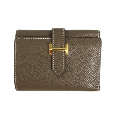 エルメス HERMES ベアン コンビネ コンパクトウォレット 財布 3つ折り財布 エプソン B刻 エトゥープ ベージュ