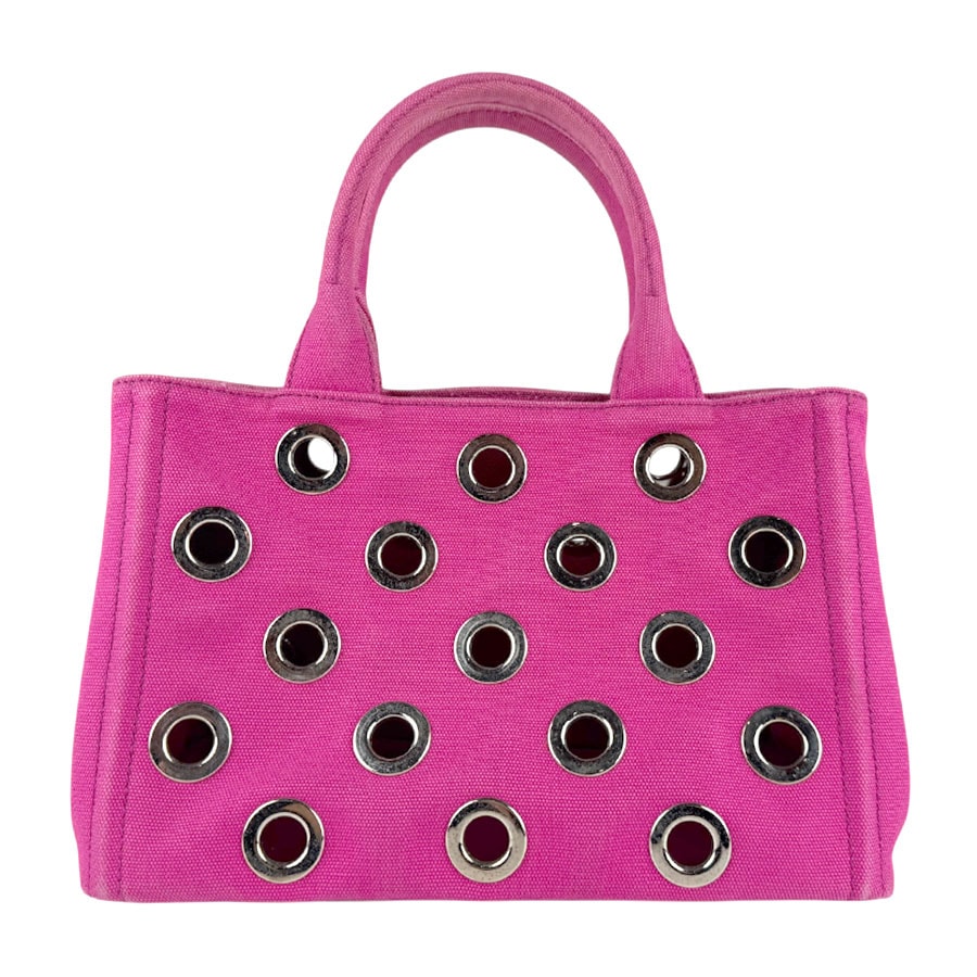 プラダ PRADA ハンドバッグ ショルダーバッグ カナパ キャンバス ピンク レディース【中古】 z7715