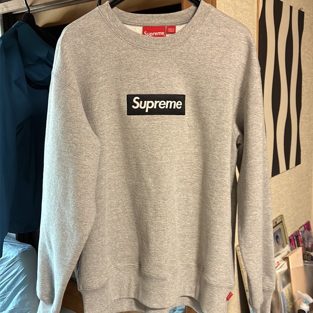 Supreme Box Logo Crewneck "Heather Grey" (22FW)
