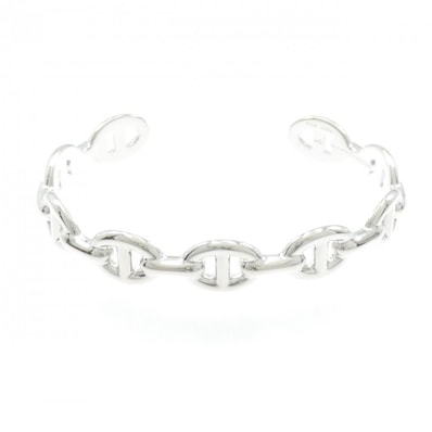 Hermes Chaine D'ancre Enchainee Bracelet Bangle "Silver"