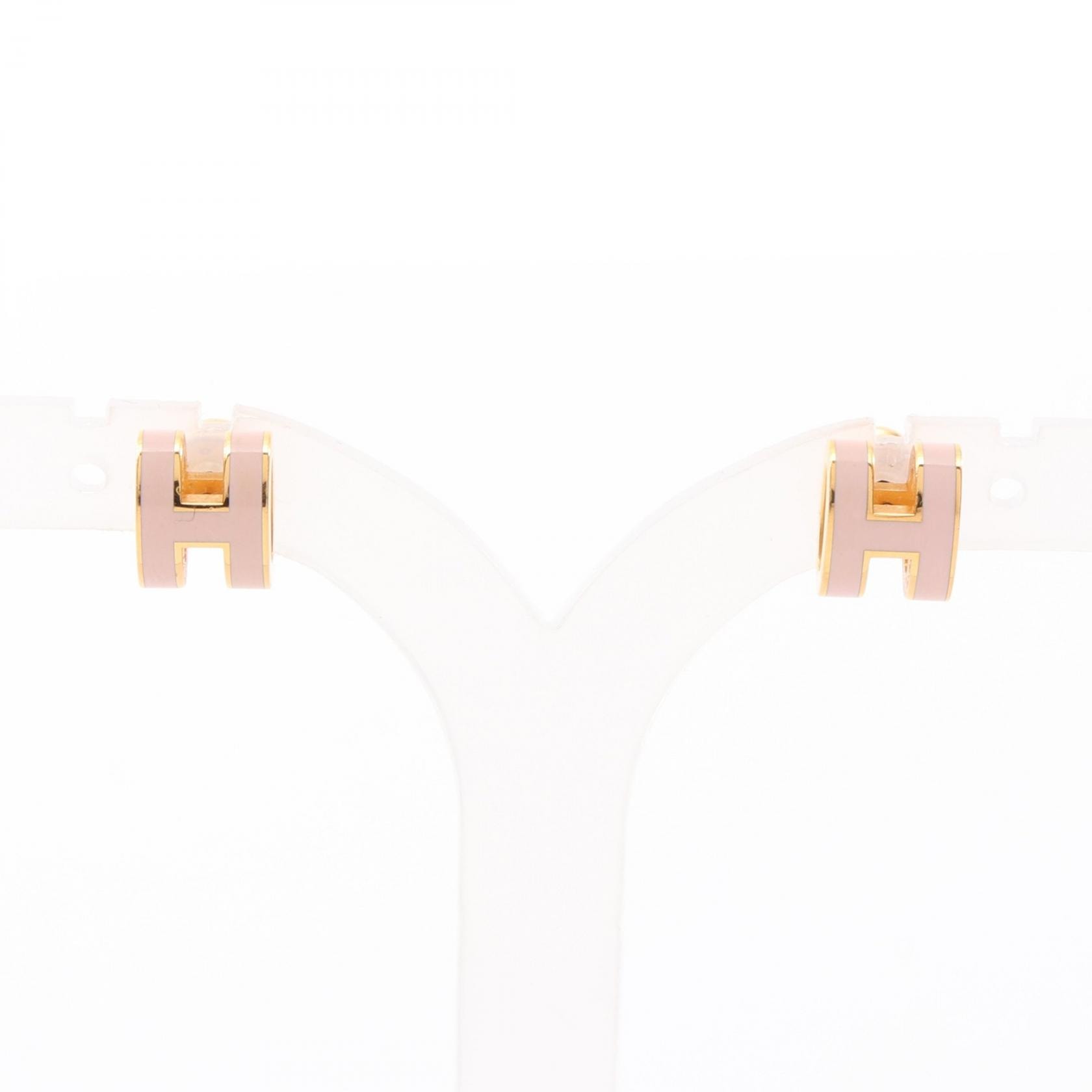 エルメス HERMES MINI POP H ミニポップアッシュ ピアス ジュエリー GP(ゴールドメッキ) ゴールド レディース ゴールド系 / ピンク系 【中古】