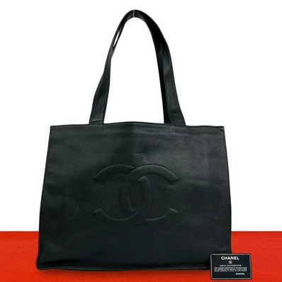 CHANEL シャネル デカココ キャビアスキン トートバッグ ブラック
40984