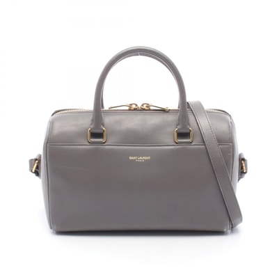 サンローランパリ SAINT LAURENT PARIS ベイビーダッフル 2WAY ハンドバッグ バッグ レザー レディース グレー系 330958 【中古】