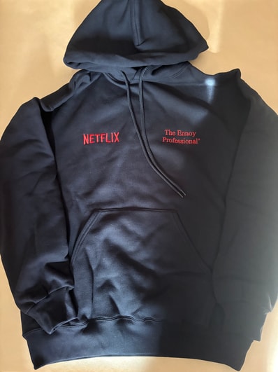 ENNOY Stylistshibutsu x Netflix 23AW Hoodie "Black/Netflix Red"