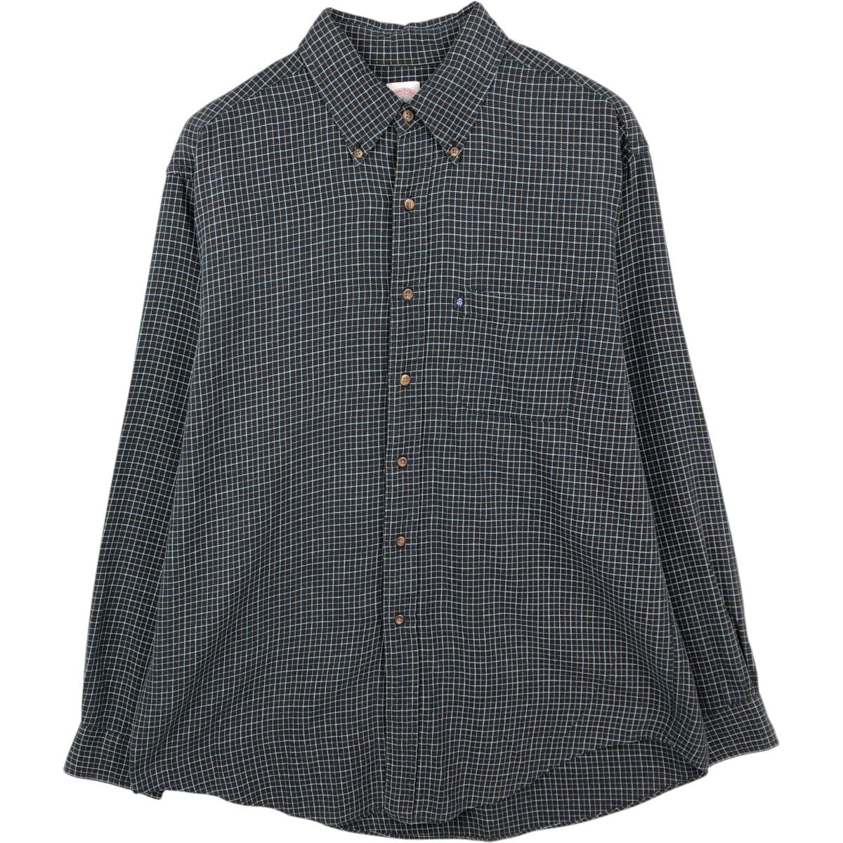 古着 ブルックスブラザーズ Brooks Brothers 346 長袖 ボタンダウン ライトネルチェックシャツ メンズL相当/eaa662119