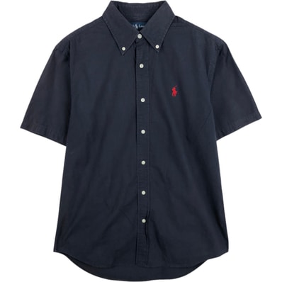 古着 ラルフローレン Ralph Lauren CUSTOM FIT 半袖 ボタンダウンシャツ メンズM相当/eaa674192