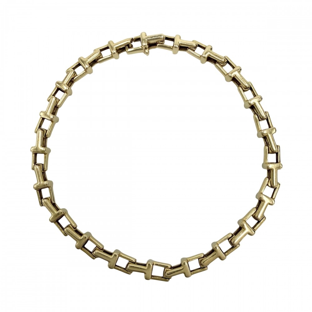 TIFFANY&Co. ティファニー ブレスレット Tナロー チェーン ジュエリー アクセサリー 18金YG Au750 K18イエローゴールド レディース 約12.8g【中古品】