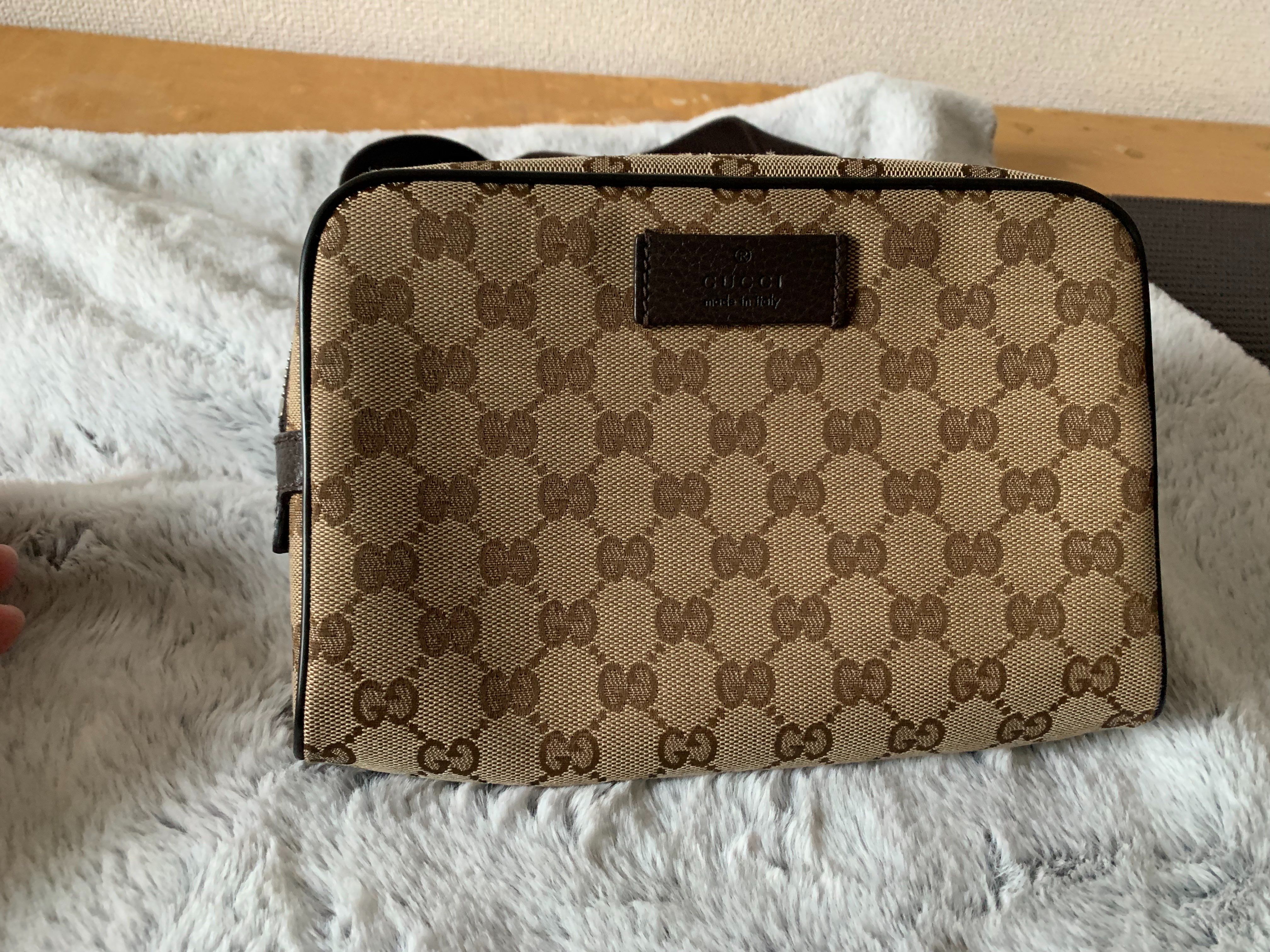 GUCCI GG Canvas Body Bag "Brown"