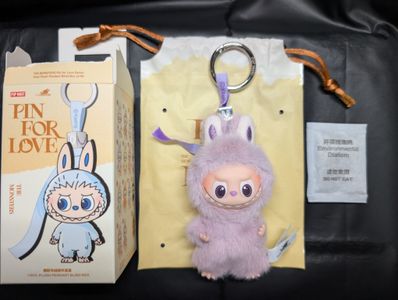 POP MART THE MONSTERS (LABUBU) Pin for Love Series-Vinyl Plush Pendant (A-M) M