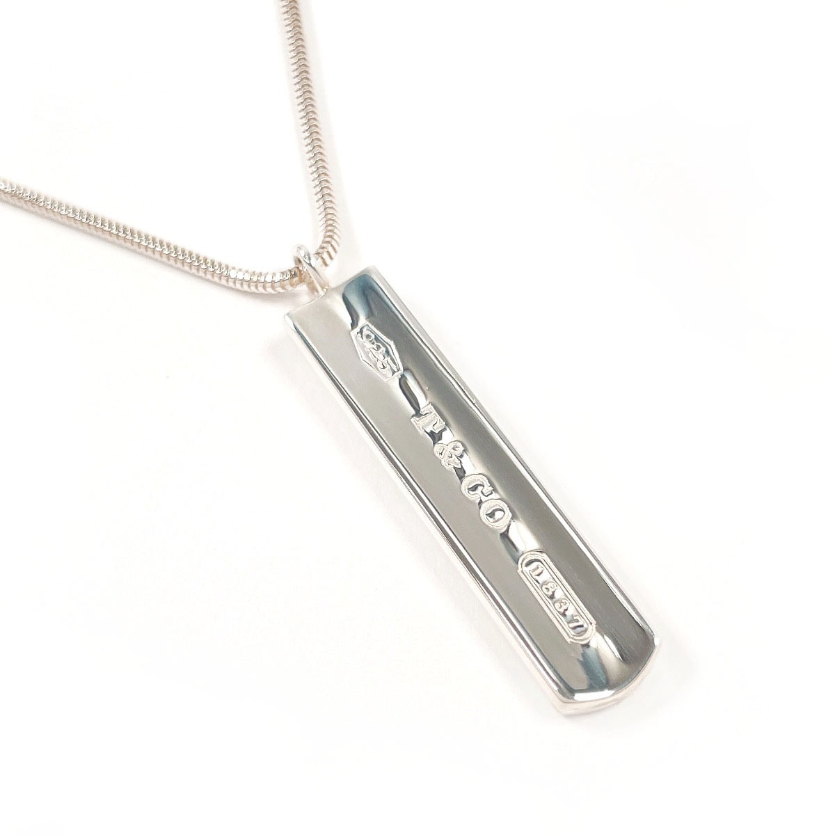 ティファニー ネックレス 1837 バー ペンダント シルバー