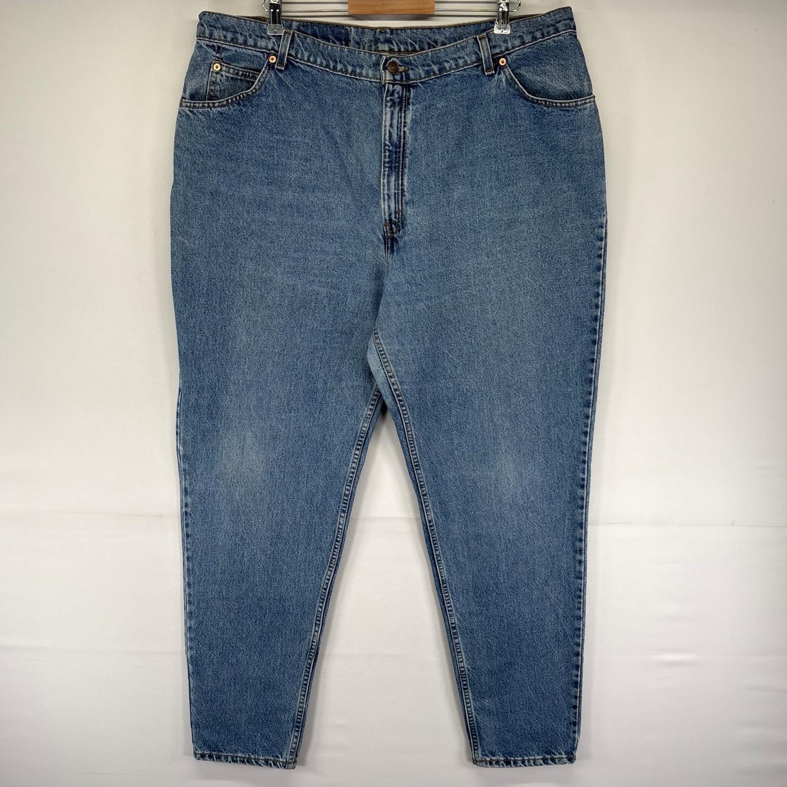 古着 90's/90年代 リーバイス Levi's USA製 デニム パンツ 9922 テーパード ジップ オレンジタブ ジーンズ W24  ブルー系 メンズ