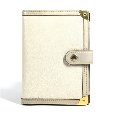 ルイヴィトン LOUIS VUITTON アジェンダPM アジェンダ PM R20888 スハリ システム手帳 ステーショナリー 手帳カバー スハリレザー ホワイト