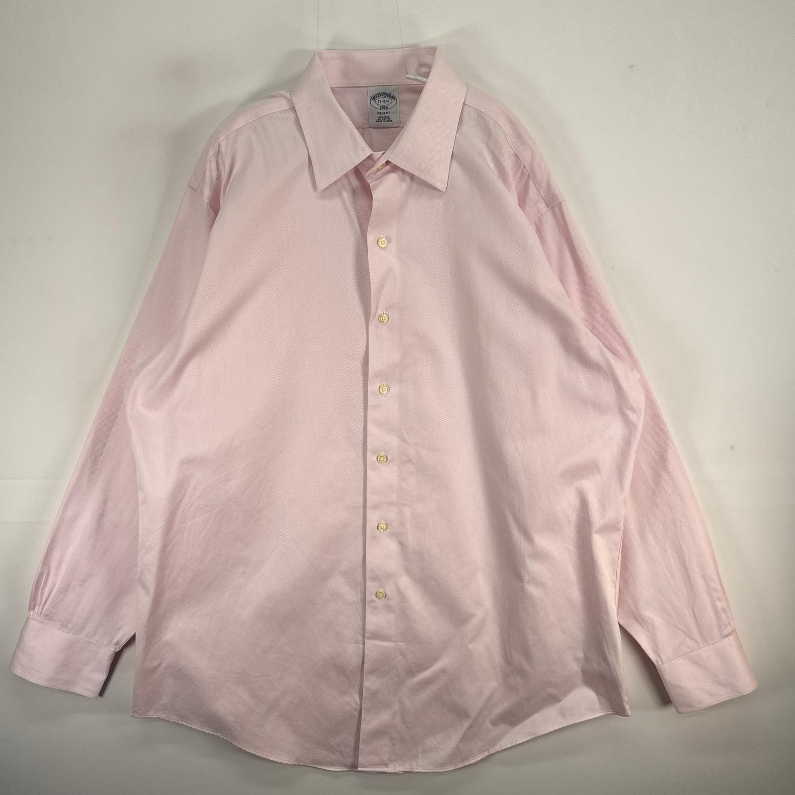 古着 ブルックスブラザーズ Brooks Brothers 長袖シャツ カラーステイ 1818 REGENT XL  ピンク系 無地 メンズ