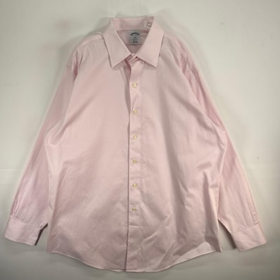 古着 ブルックスブラザーズ Brooks Brothers 長袖シャツ カラーステイ 1818 REGENT XL ピンク系 無地 メンズ