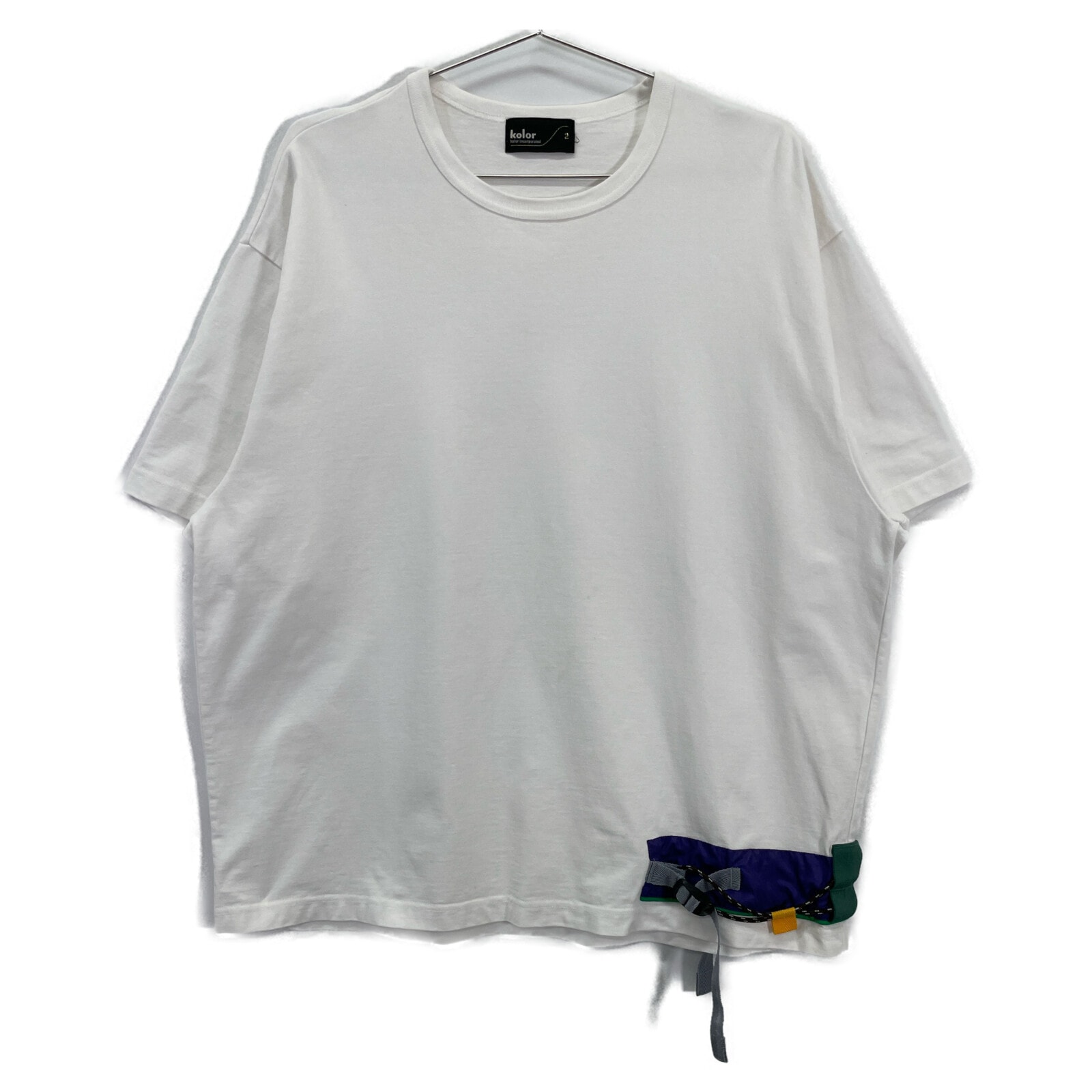 カラー 23SS 23SCM-T17207S ホワイト コットン patchwork-panel tee 2